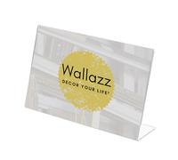 Wallazz Espositore in Plexiglass 10x15 con Supporto - Porta Menu Trasparente - Portafoto Da Tavolo Orizzontale - Espositore Pubblicitario - Cornice Orizzontale per Brochure, Depliant, Volantini