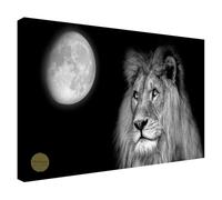 Wallazz Quadri Moderni Soggiorno Animali, Tigri, Leoni, Elefanti, Leopardi - 100% Made in Italy - Stampa HD su Tela Canvas - Quadro Camera da Letto - Qualità Artigianale - 60x120cm