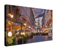 Wallazz Quadri Moderni Soggiorno Milano, Duomo, Naviglio, Tram, Stadio San Siro - 100% Made in Italy - Stampa HD su Tela Canvas - Quadro Camera da Letto - Qualità Artigianale - 70x140cm