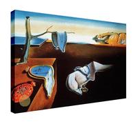 Wallazz Quadri Moderni Soggiorno Riproduzione Quadri famosi su tela - 100% Made in Italy - Salvador Dalì - La Persistenza Della Memoria - Quadro Camera da Letto - Qualità Artigianale - 60x80cm