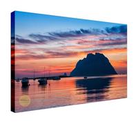 Wallazz Quadri Moderni Soggiorno Sardegna, Costa Smeralda, Mare - 100% Made in Italy - Stampa HD su Tela Canvas - Quadro Camera da Letto - Qualità Artigianale - 60x120cm