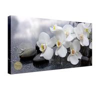 Wallazz Quadri Moderni Soggiorno Zen, Natura, Amore, Cuori, Fiori - 100% Made in Italy - Stampa HD su Tela Canvas - Quadro Camera da Letto - Qualità Artigianale - 70x140cm