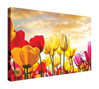 Wallazz Quadri Moderni Soggiorno Zen, Natura, Amore, Cuori, Fiori - 100% Made in Italy - Stampa HD su Tela Canvas - Quadro Camera da Letto - Qualità Artigianale - 70x140cm