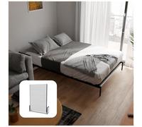 WallBedKing - Letto a Scomparsa Verticale Studio 140 x 190 - Mobile Letto Pieghevole a Parete con Rete a Doghe e Pistoni a Gas - Letto Salva-spazio -
