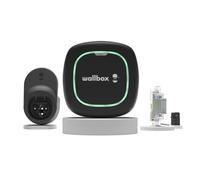 Wallbox Kit Pulsar MAX (caricatore per veicoli elettrici, misuratore di potenza e cavo dock) 7,4 kW, 5 m, T2 nero, compatibile con Alexa e Google Home