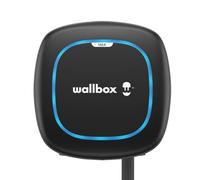 Wallbox Pulsar Max - Caricatore per veicoli elettrici (7,4 kW, tipo 2, Wi-Fi, Bluetooth, OCPP, interno/esterno, protezione di messa a terra, cavo da 5 metri, design facile da installare), nero
