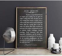 Wallbuddy Don Quixote Book Page Reading Quote Don Quixote Quote Miguel de Cervantes (13cm x 18cm, Chalkboard Black)