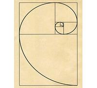 Wallbuddy Fibonacci Poster Golden Spiral Poster Mathematics Poster Maths Poster Fibonacci Series Science Poster Science Print Scientific Art WB203 (21cm x 30cm, Parchment)