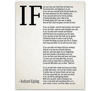 Wallbuddy IF Poem Art Print IF Poem di Rudyard Kipling Stampa artistica IF Poster If Poem If Poem Print If You Can If by Kipling Poem (8 x 10, avorio)