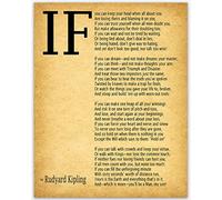 Wallbuddy IF Poem Art Print IF Poem di Rudyard Kipling Stampa artistica IF Poster If Poem If Poem Print If you can If by Kipling Poem (5 x 7, Vintage)