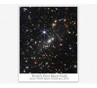Wallbuddy James Webb Space Telescope First Deep Field Stampa Foto Poster - Stampe Da Parete Moderne Foto Estetica Decorazioni Insieme Di 6 Telescopio Astronomico Aesthetic Room Decor (40cm x 50cm)