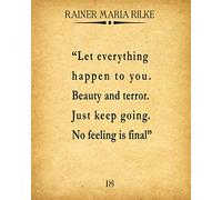 Wallbuddy Rainer Maria Rilke Quote Let Everything Happen to You (28cm x 36cm, Vintage)