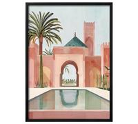 Wallbuddy Stampa Artistica da Parete Riflessioni (60 x 90 cm, Cornice nera)