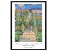Wallbuddy Stampa Artistica da Parete Scena Giard (60 x 90 cm, Cornice nera)