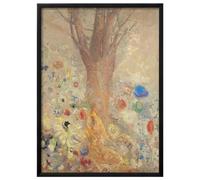 Wallbuddy Stampa d'Arte da Parete Meditativa Imp (40 x 50 cm, Cornice nera)