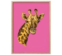 Wallbuddy Stampa d'Arte da Parete Pop Art G (60 x 90 cm, Cornice in rovere)