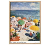 Wallbuddy Stampa di Arte Murale Impressioni (30 x 40 cm, Cornice in rovere)