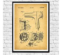 WallBuddy WB410 - Asciugacapelli con stampa brevettata per parrucchieri (8,3 x 11,7 (A4), vintage