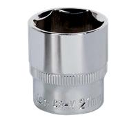 Sealey 1cmSq Chiavi a Bussola 21mm Walldrive Cromato Standard Lunghezza SP3821