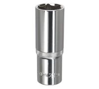 Walldrive Presa 21mm Profondo 1.3cmSq Drive Pienamente Lucidato - Sealey SP1221D