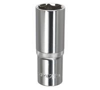 Walldrive Presa 21mm Profondo 1.3cmSq Drive Pienamente Lucidato - Sealey SP1221D