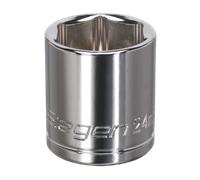 Sealey 24mm Walldrive Standard Lunghezza Cromato Presa 1.3cmSq Drive S0661