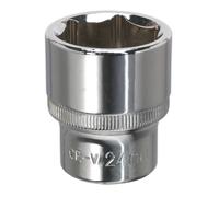 Walldrive Presa 24mm 1.3cmSq Guida Completamente Lucidata - Sealey SP1224 Nuovo