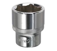 Walldrive Presa 24mm 1.3cmSq Guida Completamente Lucidata - Sealey SP1224 Nuovo