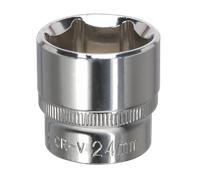 Walldrive Presa 24mm 1cmSq Guida Completamente Lucidata - Sealey SP3824 Nuovo