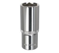 Walldrive Presa 24mm Profondo 1.3cmSq Drive Pienamente Lucidato - Sealey SP1224D