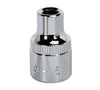 Walldrive Presa 6mm 1cmSq Guida Completamente Lucidata - Sealey SP3806 Nuovo