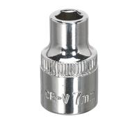 Walldrive Presa 7mm 1cmSq Guida Completamente Lucidata - Sealey SP3807 Nuovo
