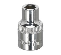 Walldrive Presa 7mm 1cmSq Guida Completamente Lucidata - Sealey SP3807 Nuovo