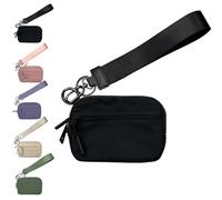 Wallet 2nd Gen Rfidd With Chapstick Holder, Zippered Card Case With Id Window/Hand Strap, Wallet 2nd Generation Rfidd, The Wallet 2nd Gen, The Pouch Wristlet. (Black)