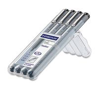 Staedtler Linea Sottile Pigmento Fodere Guaine - Portafoglio Di 4 - 0.1mm,0.3mm,