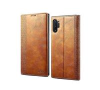 Wallet Leather Case Card Slot for Samsung S10plus Brown Pc2875