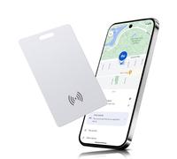 Wallet Tracker per Android, Smart Tracking Card ricaricabile senza cavo, Compatibile con Google My Device Find APP (SOLO Android), per valigie/tasche, Bianco