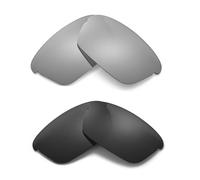 Walleva Due Paia Lenti Polarizzate Per Oakley Razrwire - Titanio + Nero