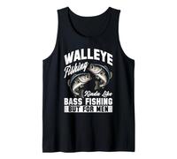 - Walleye Pesca Un po 'Come Bass Fishing Design Canotta