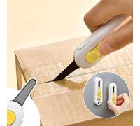 WALLFID 2 pezzi di Coltello Magnetico per Apertura Lettere con cerniera, con clip da arrampicarsi e corda da appendere - Lame in acciaio inoxidable fluoritato, serratura di sicurezza a due livelli