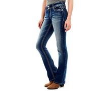 WallFlower Cucitura Corta Luscious Curvy Bootcut Jeans, Jenna, 5 Shorts Donna