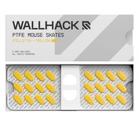 Wallhack PTFE Pill Mouse Skates | Skates universali premium per mouse da gaming | Glide fluido su mousepad in tessuto/vetro | Velocità e controllo su misura | Facili da applicare | 7×14mm giallo