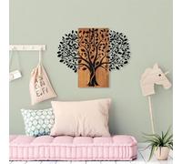 Wallity Elegante accessorio decorativo da parete in legno, 58 x 73 cm, 100% legno e metallo, noce e nero, design unico, perfetto per la decorazione della casa, 3,85 kg