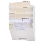 Wallniture Lisbon Metal Wall File Holder Organizer Wall Mount File Holder 5-Tier Office Decor and Magazine Holder File Folders Letter Siz