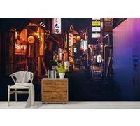 Wallpaper 3D Personalizzato Senza Cuciture,Vista Notturna Della Strada Del Giappone Murales Fotografici Adatto Per Salotto Camera Da Letto Camera Facile Da Installare,Decorazione Casa-208X146Cm