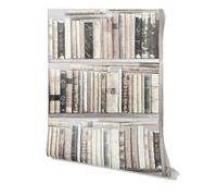 WALLPAPERS 4 BEGINNERS W4B Carta da Parati Libri Bianchi, Facile da Applicare, 8 Fogli 70 x 100 cm, Ideale per Pareti e Mobili, Adatta ad Ambienti Casalinghi o Professionali, Made in Italy