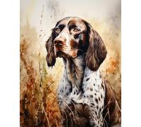 Wallphantom Dipingere con i Numeri per Adulti Principianti,Cane da caccia animale,Paint by Numbers Kit DIY pittura di Numeri Kit Decora la casa Regalo,40x50cm Senza Cornice