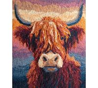 Wallphantom Diy Kit Per Fabbricare Tappeti Kit Ganci Di Chiusura,Bovini delle Highlands,Ganci Di Chiusura Per Adulti Principianti,Appassionati Del Per La Realizzazi,90x120cm