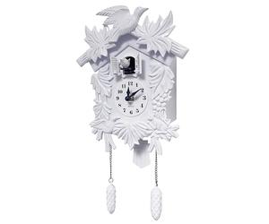 Wallplus WALPLUS Orologio da Parete, PVC, Bianco, 20.2 x 37 cm