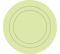 Wallpops Fine Décor Set di 4 Adesivi murali per cameretta dei Bambini, a Forma di Cerchio concentrico, Colore: Verde pisello